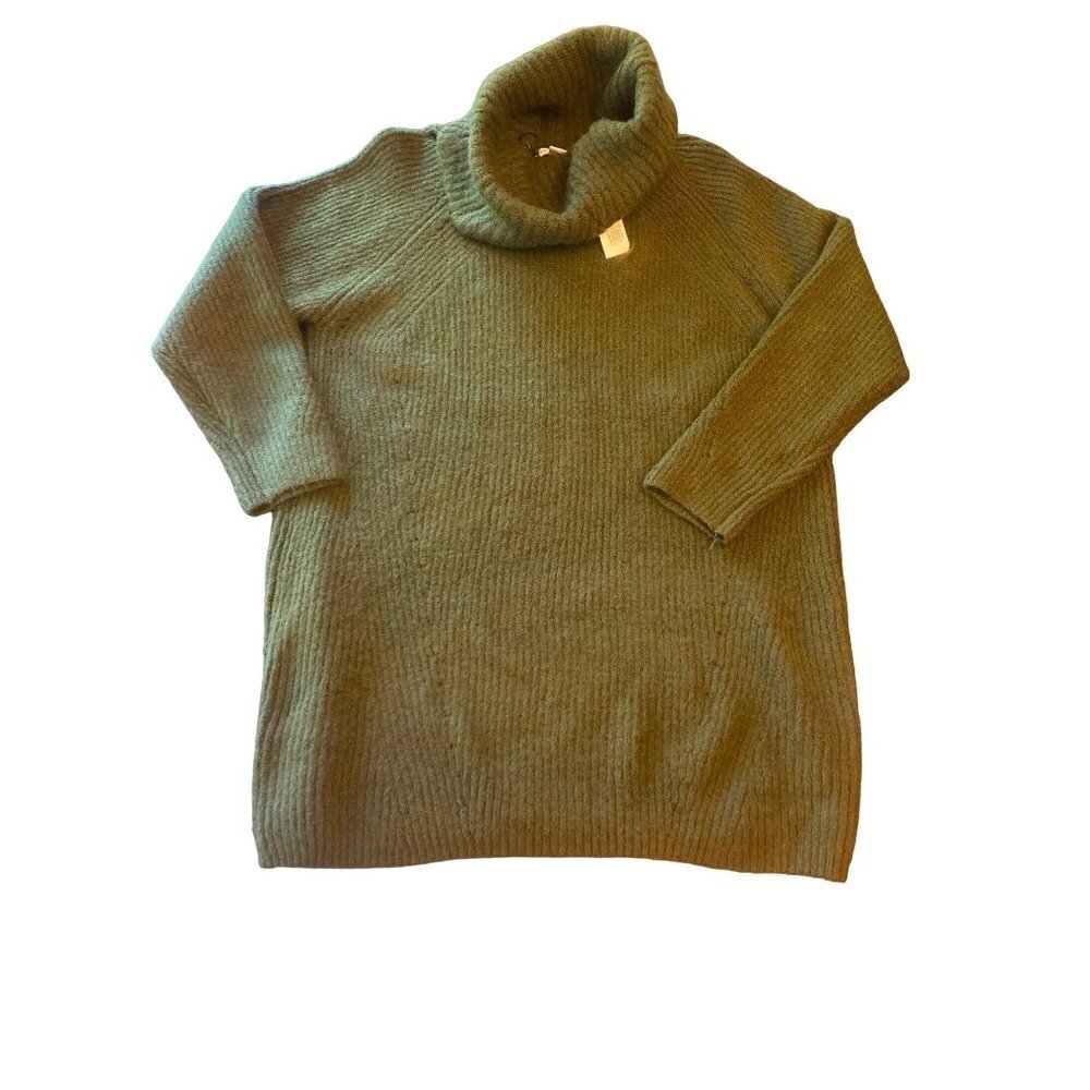 NWT Topshop Long Green Turtleneck‎ Sweater Size X Small Long Sleeve